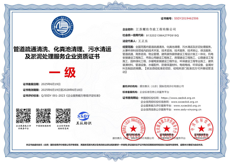 铁匠营企业资质证书